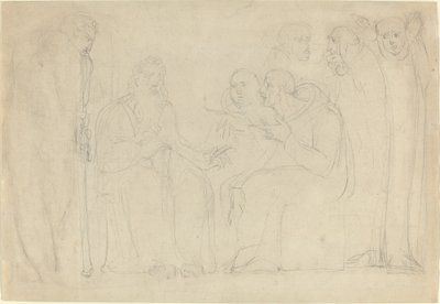 ケントのエセルバート王を改宗させる聖アウグスティヌス 作： William Blake