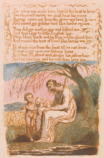 イノセンスの歌、プレート30、リトルブラックボーイ（ベントレー10） 作： William Blake
