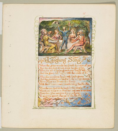 無邪気さと経験の歌。1825年頃の「笑う歌」。 作： William Blake
