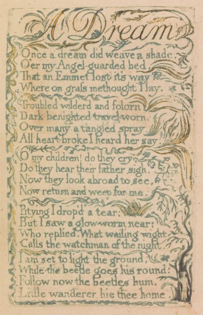 無垢と経験の歌、プレート14、「笑いの歌」（Bentley 15） 作： William Blake