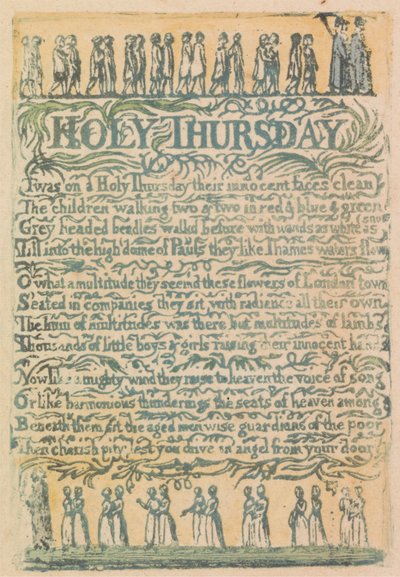 無垢と経験の歌、プレート24、「神の像」（Bentley 18） 作： William Blake