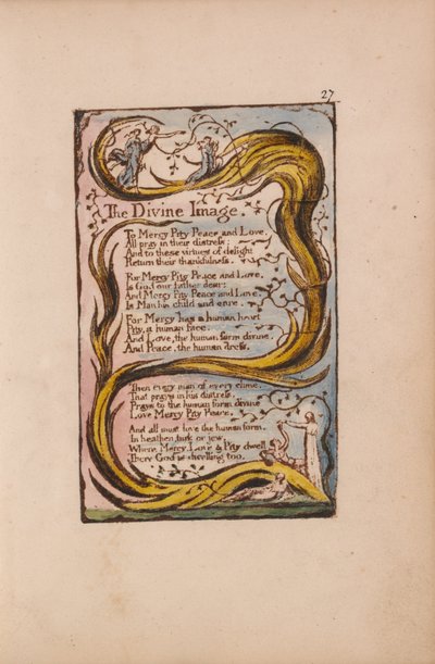 無垢と経験の歌、プレート27、神の像（ベントレー18） 作： William Blake