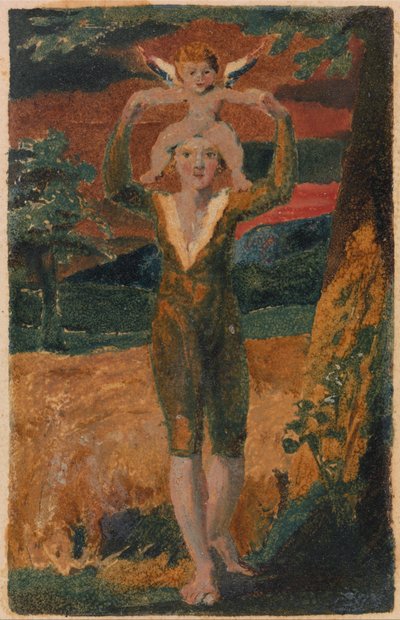 イノセンスとエクスペリエンスの歌、プレート32、エクスペリエンスの口絵（ベントレー28） 作： William Blake
