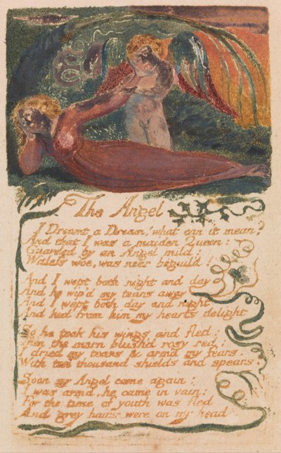 イノセンスとエクスペリエンスの歌、プレート40、エンジェル（ベントレー41） 作： William Blake