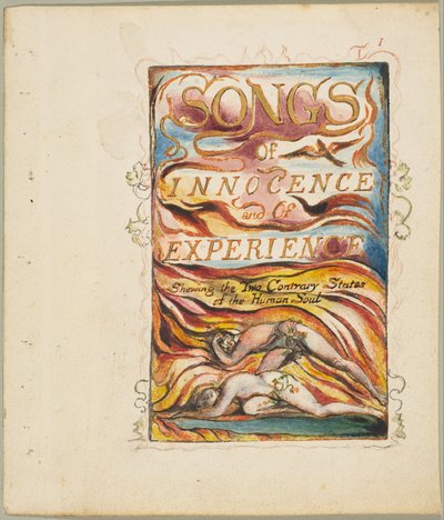 無邪気さと経験の歌、人間の魂の2つの相反する状態を示す...1825年頃 作： William Blake