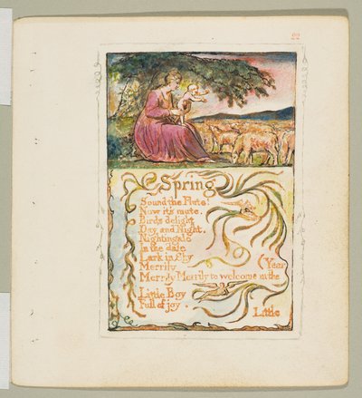 無邪気さと経験の歌。1825年頃の春。 作： William Blake