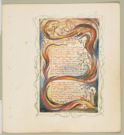 無垢と経験の歌：神のイメージ、ca。 1825年。 作： William Blake