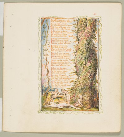 無邪気さの歌と経験の歌The Little Girl Found second plate, ca. 1825. 作： William Blake
