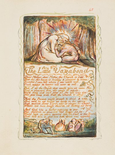 イノセンスと経験の歌：リトルバガボンド、ca。 1825年。 作： William Blake