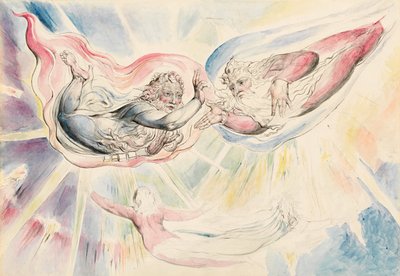 ダンテとベアトリスの聖ペテロと聖ヤコブ 作： William Blake