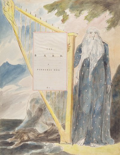 『トマス・グレイの詩』の吟遊詩人、ピンダロスの頌歌 作： William Blake