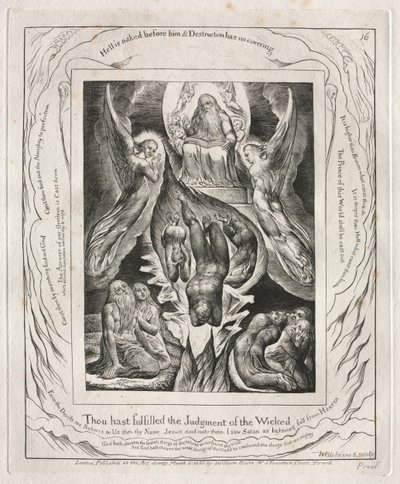 職業書：Pl。 16、あなたは1825年の邪悪な者の裁きを成就しました。 作： William Blake