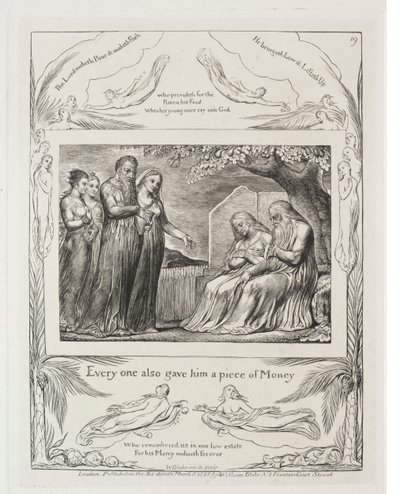 職業書：Pl。 19、1825年、誰もが彼にお金を与えた。 作： William Blake