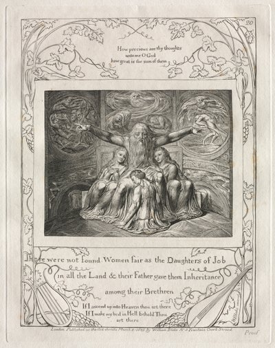 職業書：Pl。 20、1825年の仕事の娘として公正な女性は見つかりませんでした。 作： William Blake