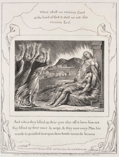 職業書：Pl。 7、そして彼らが目を上げたとき、1825年。 作： William Blake