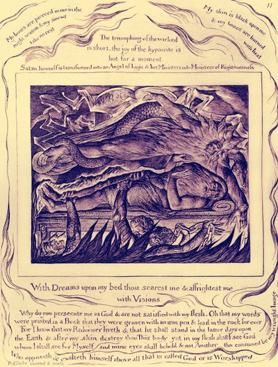 ウィリアム・ブレイクによる「仕事の書」のイラスト 作： William Blake