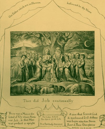 ウィリアム・ブレイクによる「仕事の書」のイラスト 作： William Blake