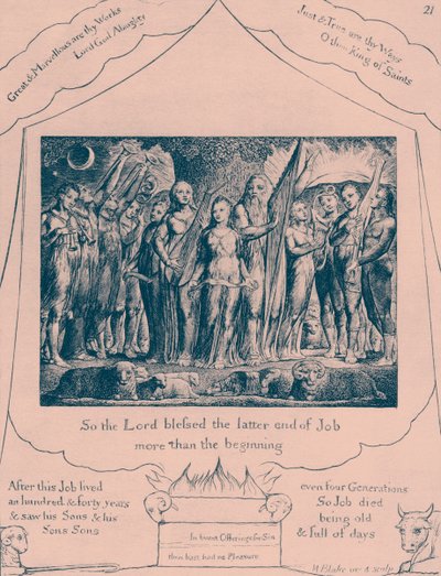 ウィリアム・ブレイクによる「仕事の書」のイラスト 作： William Blake