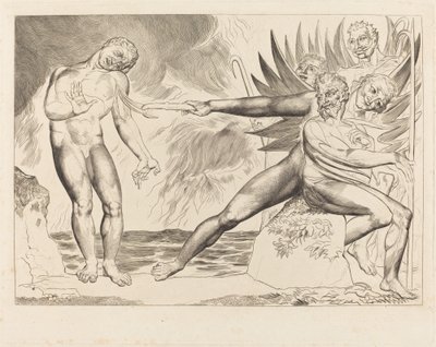 腐敗した役人のサークル。 チャンポロを苦しめる悪魔 作： William Blake