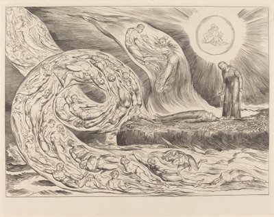欲望の輪: パオロとフランチェスカ 作： William Blake