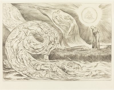 欲望の輪: パオロとフランチェスカ 作： William Blake