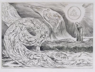 「好色の輪」、ダンテの神曲の挿絵 作： William Blake