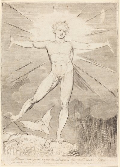 アルビオン・グラッド・デイのダンス」、18031810年頃。 作： William Blake