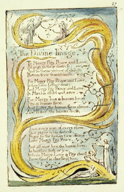 神の像、1789 作： William Blake