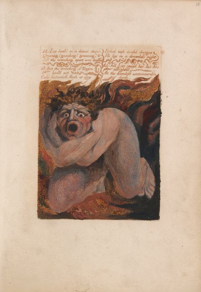 ウリゼンの最初の本、プレート10、12-陰気な昏迷のロスハウル....（ベントレー7） 作： William Blake