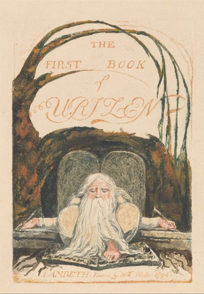 ウリゼンの最初の本、プレート1、ウリゼンの最初の本。 （ベントレー1） 作： William Blake