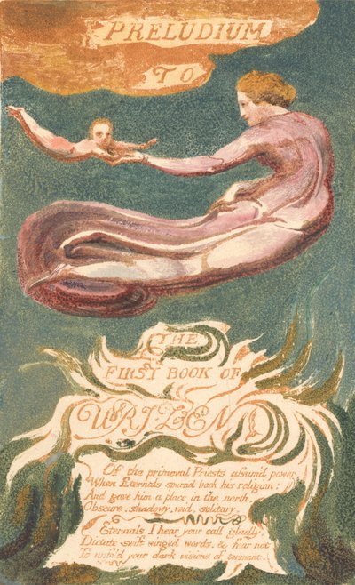 ユリゼン書の第 1 版、第 2 版、「ユリゼン書への前奏曲」（Bentley 2a） 作： William Blake
