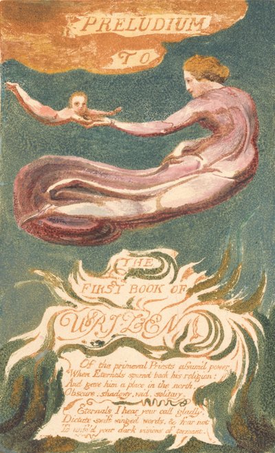 ウリゼンの最初の本、プレート2、ウリゼンの本の前奏曲（ベントレー2a） 作： William Blake