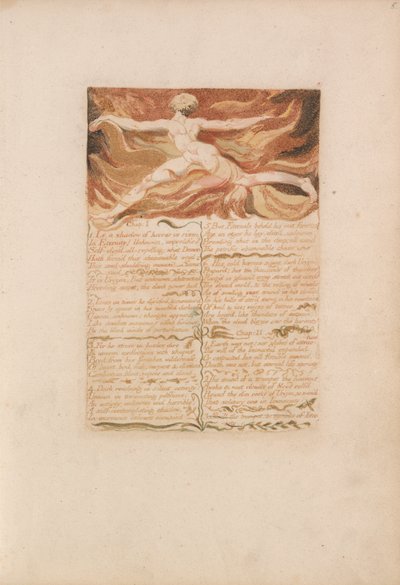 ウリゼンの最初の本、プレート5、第1章....（ベントレー3） 作： William Blake