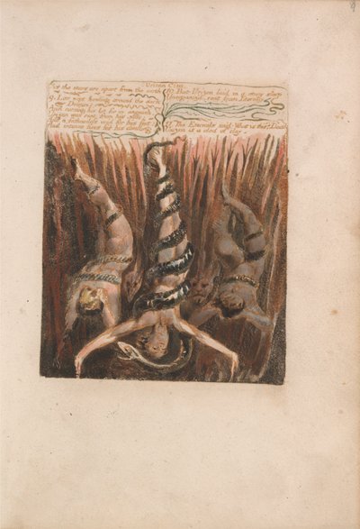 星が地球から離れているので、ウリゼンの最初の本、プレート9 ....（ベントレー6） 作： William Blake