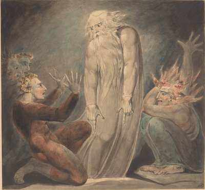 サウルに現れるサムエルの幽霊 作： William Blake
