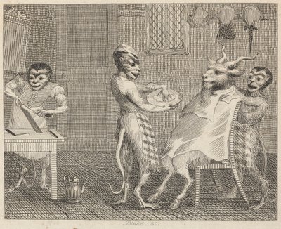 あごひげのないヤギ 作： William Blake