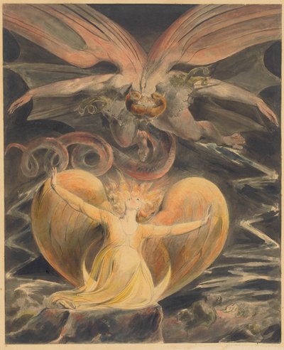 赤き大竜と太陽を纏う女 作： William Blake