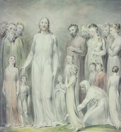 血の問題を抱えた女性の癒し 作： William Blake