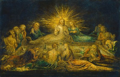 最後の晩餐」（1799年）。 作： William Blake