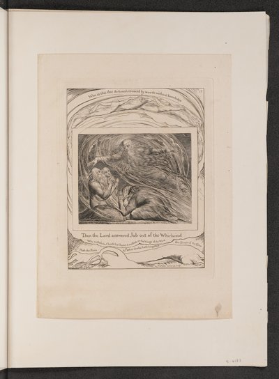 旋風の中からヨブに答える主 作： William Blake
