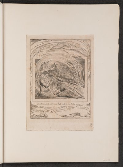 旋風の中からヨブに答える主 作： William Blake