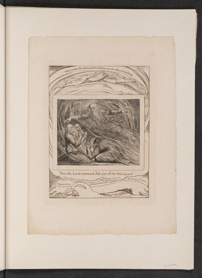 旋風の中からヨブに答える主 作： William Blake