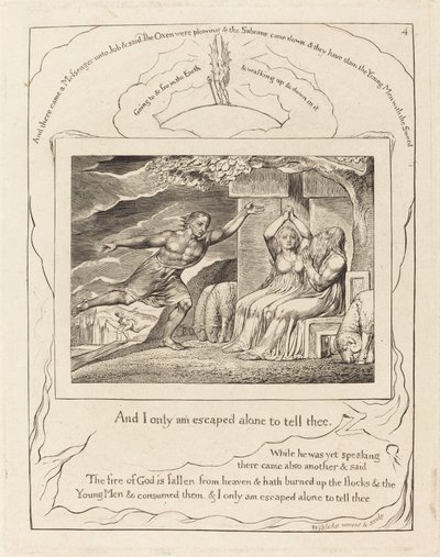 使者はヨブに不幸を告げる 作： William Blake