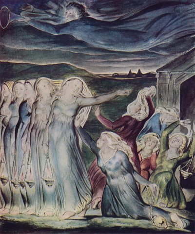 賢者と愚かな処女のたとえ話、c1800 作： William Blake