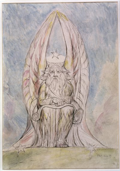 レコーディングエンジェル、ダンテアリギエーリ作「神の喜劇」のカント19「パラディソ」のイラスト 作： William Blake