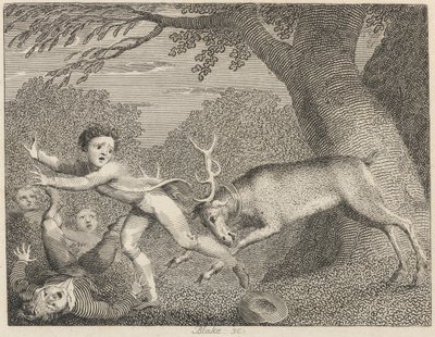 飼いならされた雄鹿 作： William Blake