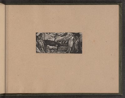 Thenot は、バック グラウンドでライトフット、コリネットでデモンストレーションします。 作： William Blake