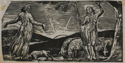 ウェルギリウスの牧師より、テノットがコリネットと共に反論する 作： William Blake