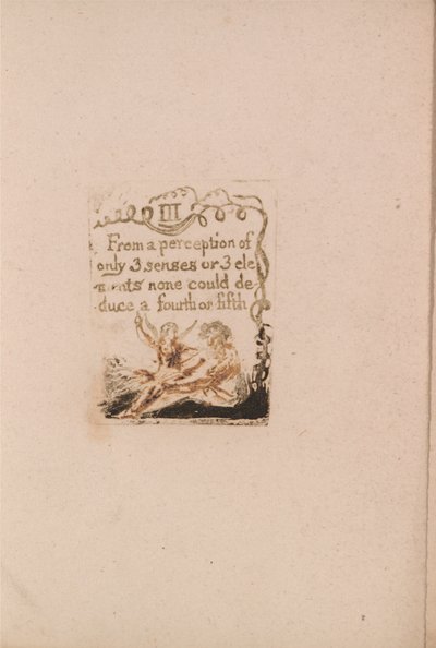 自然の宗教はありません、プレート5、III知覚から。 。 。 。 （ベントレーa6） 作： William Blake