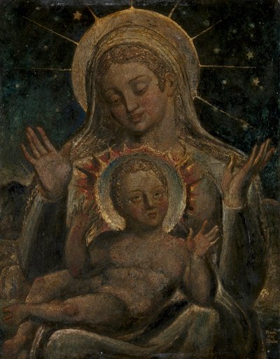 聖母子 作： William Blake